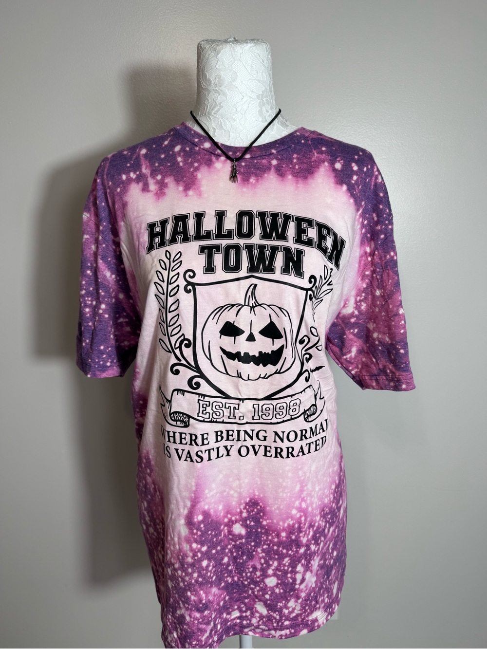 Halloween Town Purple Tie-Dye Womens Tee